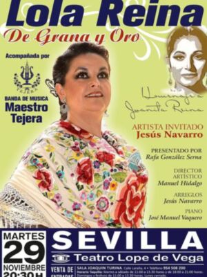 Lola Reina homenajea hoy martes a su tía Juana Reina en el Teatro Lope de Vega