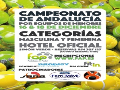 Campeonato de Andalucía por equipos de Menores de pádel
