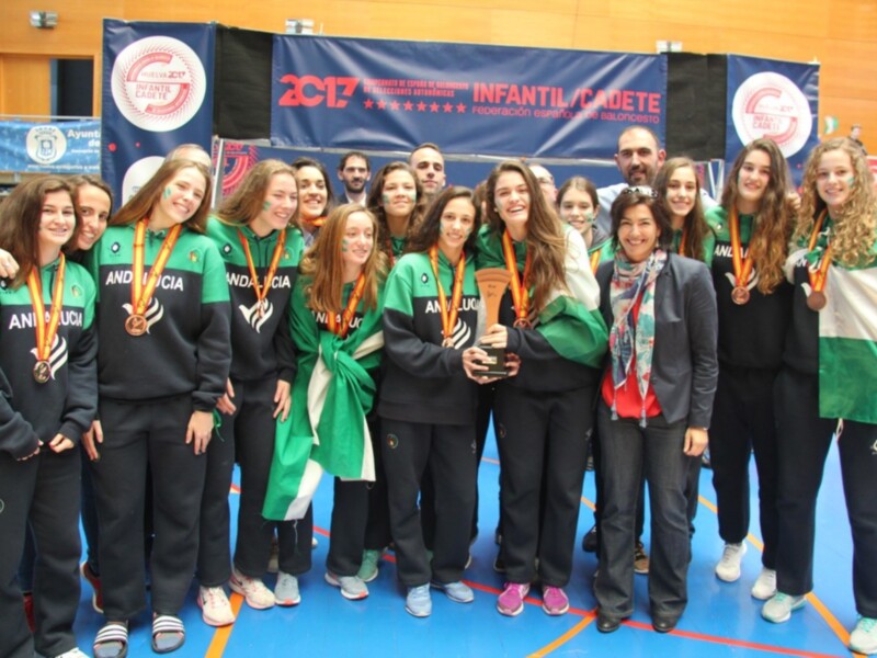 Dos medallas, un quinto y un séptimo puesto para Andalucía en el Nacional cadete e infantil de Baloncesto en Huelva
