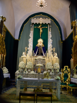 Novena a la Virgen de las Angustias de la Hermandad de la Vera-cruz de Alcalá del Río, marca los Ejercicios Precuaresmales.