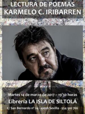 Hoy Martes 14 Lectura poética de Karmelo C.Iribarren en Sevilla