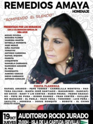 Remedios Amaya recibirá un homenaje en Sevilla el 19 de Octubre en el Auditorio Rocío Jurado