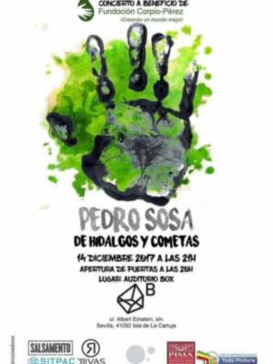 Pedro Sosa hoy en la sala BOX de Sevilla presenta "De Hidalgos y cometas" a beneficio de la Fundación Carpio Pérez