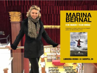 Ana Carvajal y Antonio Cattoni presentarán "Anónimos Infinitos" de Marina Bernal el 8 de marzo en Librería Verbo de Sevilla