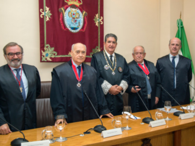Homenaje a los letrados Jorge Piñero y Jesús Bores.