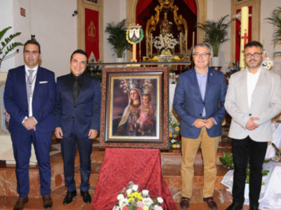 El pintor Antonio Montiel autor del cartel de la Romería de San Isidro de Almogia y del Centenario del Carmen de Rincón de la Victoria