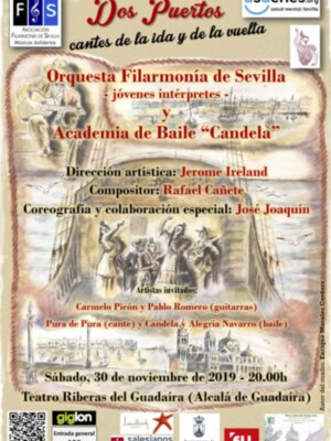 La Orquesta Filarmonía inicia temporada en Alcalá de Guadaira con el espectáculo "Dos Puertos" a beneficio de ASAENES el 30 de noviembre