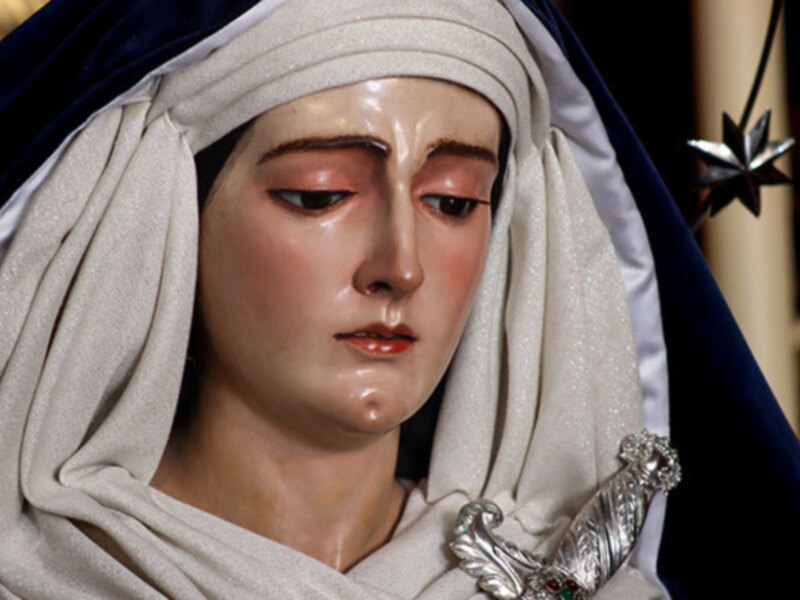 La madre de Dios de Alcalá del Río vestida de Hebrea en tiempo de cuaresma.