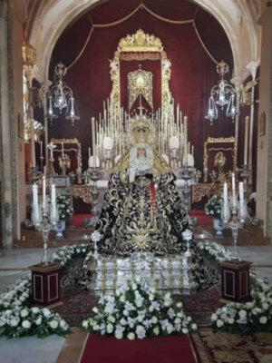 La Virgen de los Dolores estuvo en veneración en la Parroquia Ilipense