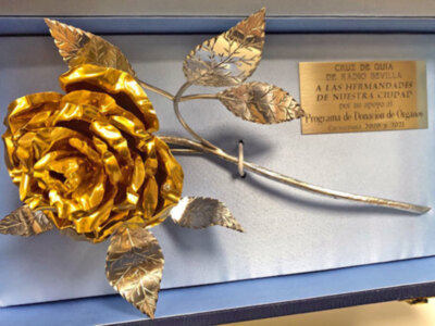 Entrega de la Rosa de Pasión a la Hermandad de la Vera- Cruz de Alcalá del Río.