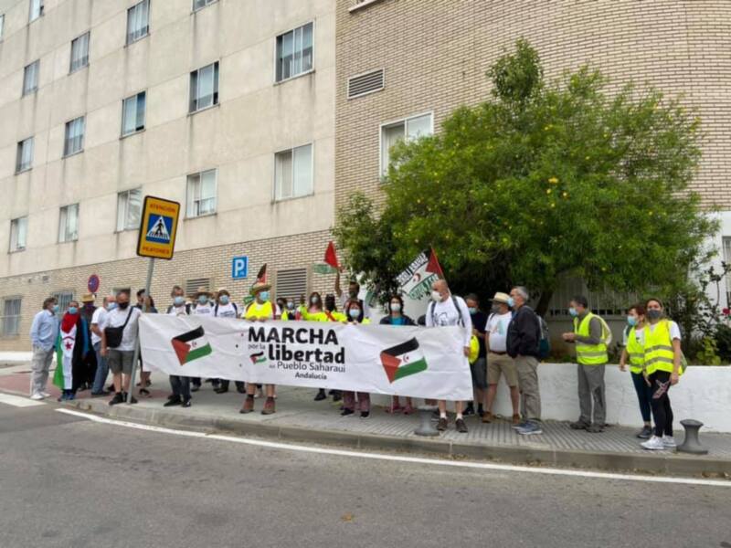 Marcha por la Libertad del Pueblo Saharaui. Etapa 4. Jerez- Trebujena 23 de mayo.