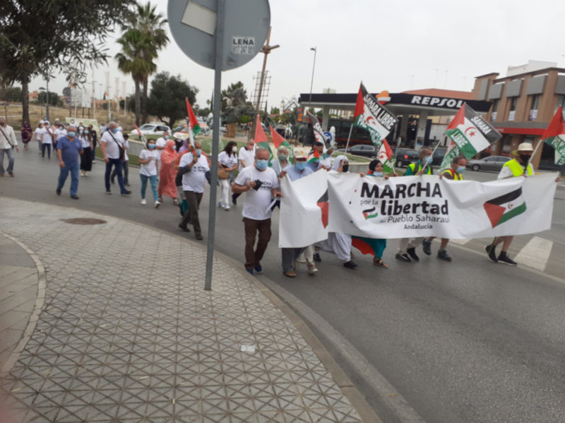 Marcha por la Libertad del Pueblo Saharaui.  Etapa 8. Sevilla- Mairena/ El Viso de Alcor  27 de Mayo