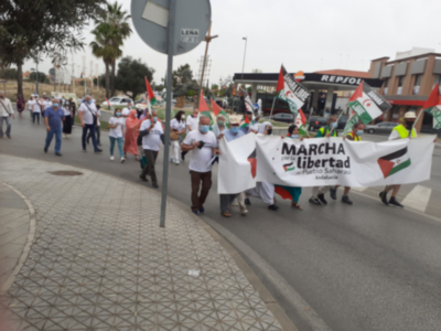 Marcha por la Libertad del Pueblo Saharaui.  Etapa 8. Sevilla- Mairena/ El Viso de Alcor  27 de Mayo