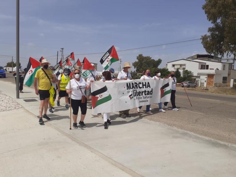 Marcha por la Libertad del Pueblo Saharaui.  Etapa 12.  Écija- La Carlota 31 de Mayo