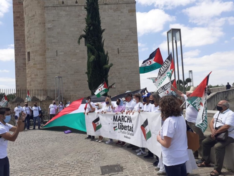 Marcha por la Libertad del Pueblo Saharaui.  Etapa 13.  La Carlota - Córdoba 1 de Junio