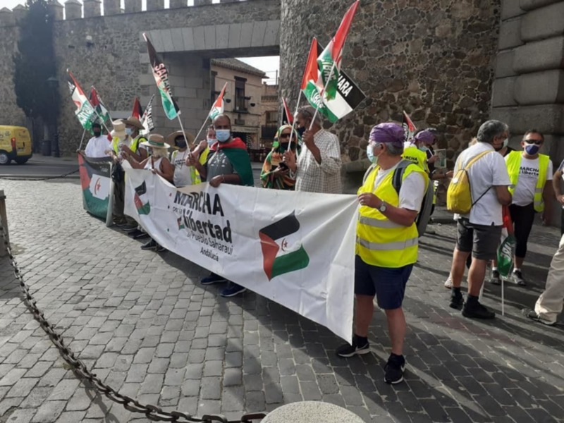 Marcha por la Libertad del Pueblo Saharaui.  Etapa 16.  Toledo-Recas-Parla 16 de Junio