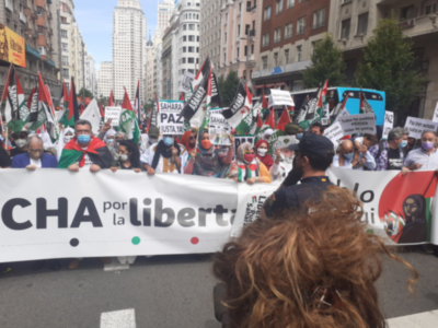 Marcha por la Libertad del Pueblo Saharaui. Etapa 18.-   Fuenlabrada- Leganés- Madrid 18 de Junio