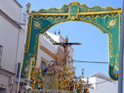Recuerdo del traslado de los Titulares de la Vera-cruz por  el 50º Aniversario de su Coronación