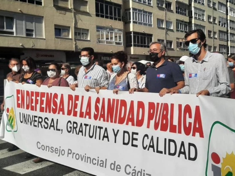 Izquierda Unida anima a los alcaldes de la provincia de Cádiz a adherirse a la plataforma institucional por la sanidad pública