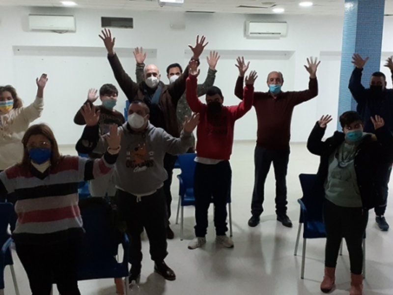 Un taller de teatro de la SGAE une a Asociación A.Si.Qui.Pu. de personas con discapacidad y el clown y autor teatral Ignacio Andreu