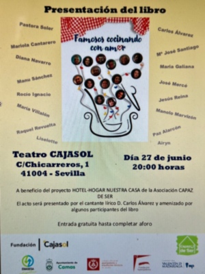 El libro "Famosos cocinando con Amor" se presenta el lunes 27 en Sevilla
