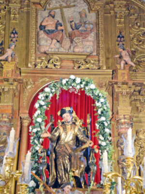 Procesión de traslado matinal del Santo Patrón San Gregorio de Osset de Alcalá del Río