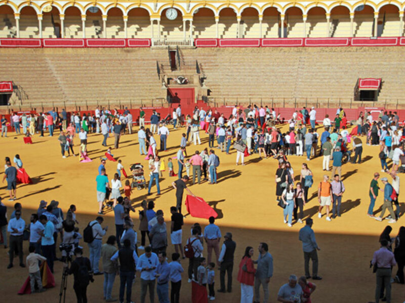 La Maestranza de Sevilla se preparó para una nueva Jornada de Puertas Abiertas para aficionado taurino