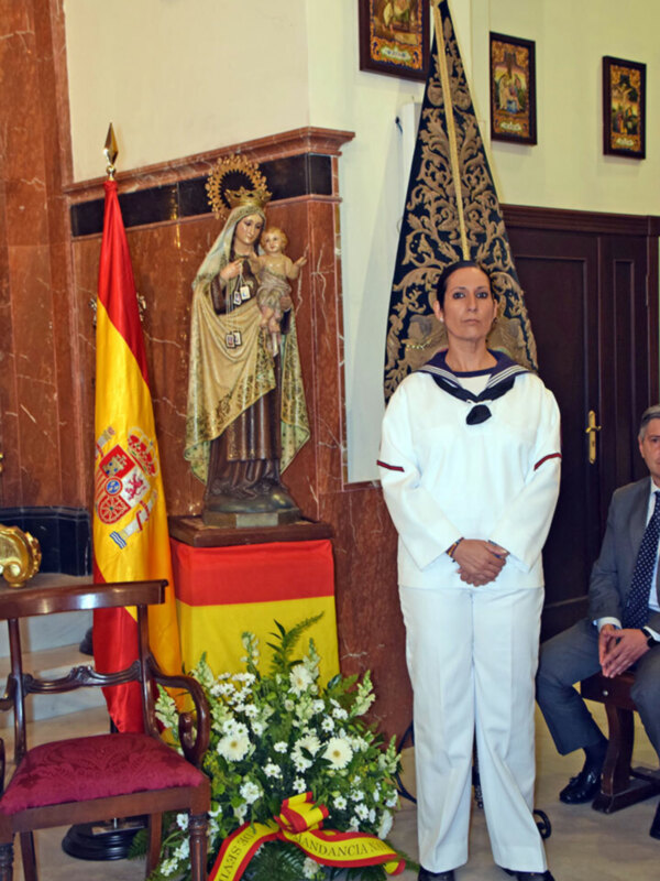 Monseñor José Ángel Saiz Meneses ha presidido una eucaristía en la capilla de los Marineros, con motivo de la onomástica de la virgen del Carmen.