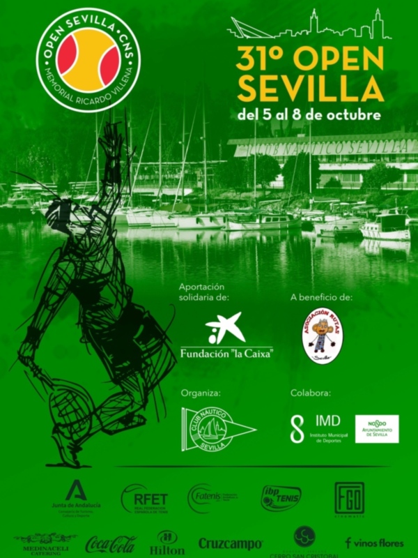Abierto el plazo de inscripción del 31º Open Sevilla de tenis Memorial Ricardo Villena