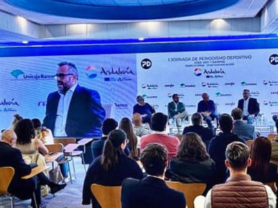 Jesús Márquez, director de "La Gran Jugada" de Canal Sur Radio, en las jornadas de Periodismo Deportivo de La Cartuja