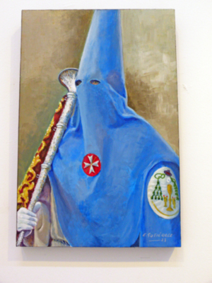 El sevillano Enrique Gutiérrez Carrasquilla presentó su pintura “nazarenos” en el Ateneo de Sevilla