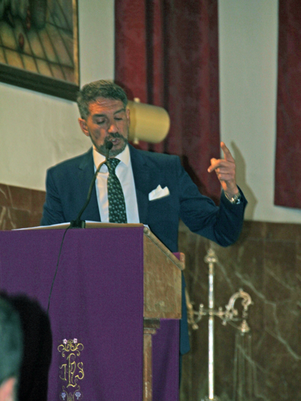 La XII exaltación cofrade del “El Costero” corrio a cargo de  Francisco Javier Salguero Bocanegra