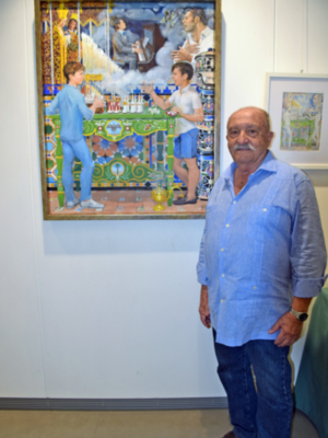Juan Antonio Huguet Pretel pintor del arte contemporáneo en la Fundación Caja Rural del Surde Sevilla 