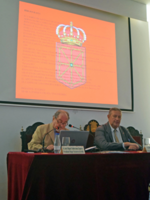  Navarra es la puerta de entrada del Camino de Santiago en España, conferencia del Presidente Hogar Navarro en Sevilla.