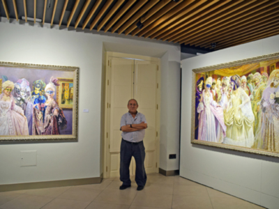 La pasión de Juan Valdes por la pintura en una exposición de Cajasol de Sevilla 