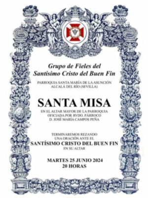 Misa mensual del Grupo de Fieles del Santismo Cristo del Buen Fin en Alcalá del Río