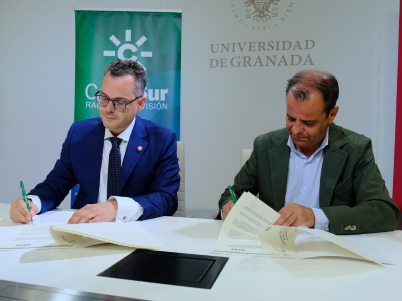 RTVA y UGR firman un Acuerdo para la realización de prácticas de sus alumnos en medios y sedes de Canal Sur