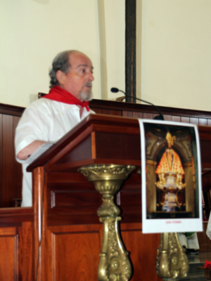 La misa en honor a San Fermín es uno de los actos que ha mantenido el hogar navarro en Sevilla
