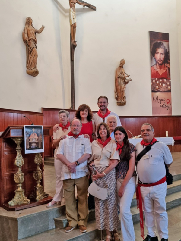 Misa en honor a San Fermín en la parroquia del Santísimo Redentor de Sevilla