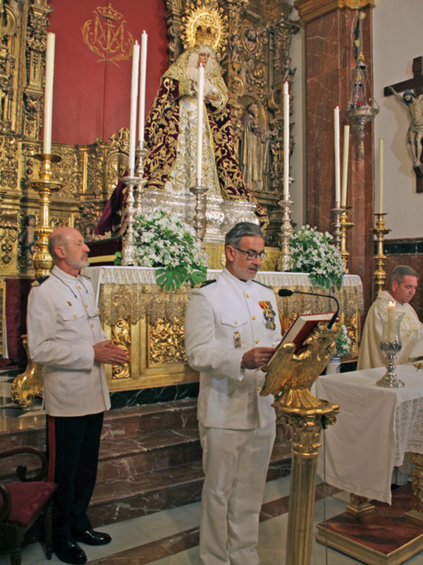 La Comandancia Naval celebró la misa del Carmen en la capilla de los Marineros