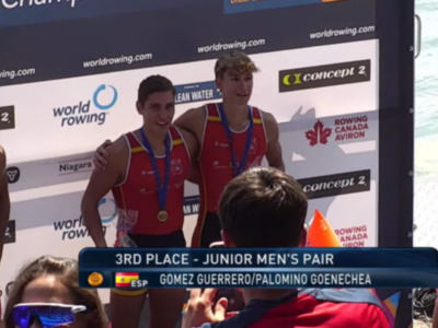 Doble bronce para el remo andaluz en el Mundial sub23 y júnior de Canadá