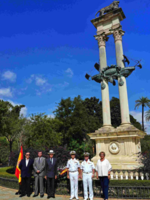 Instituciones sevillanas rinden homenaje a Cristóbal Colón y su trascendental gesta en el marco del legado hispánico.