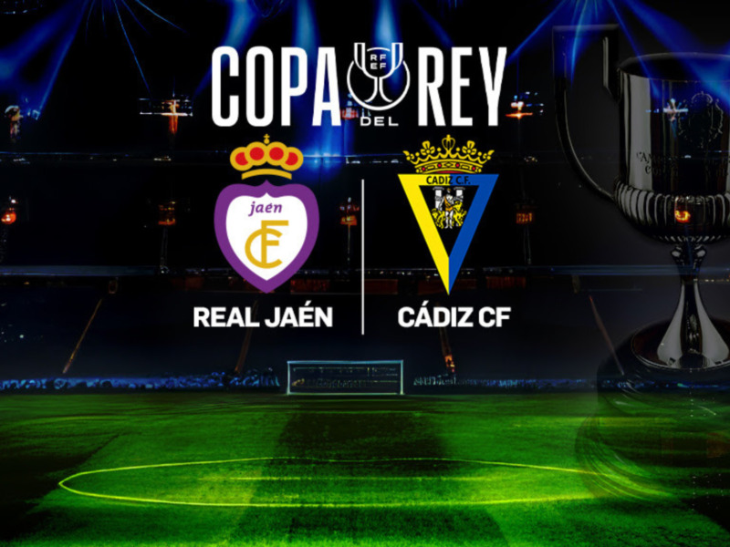 La primera eliminatoria de Copa del Rey entre Real Jaén y Cádiz CF, en directo, por Canal Sur TV