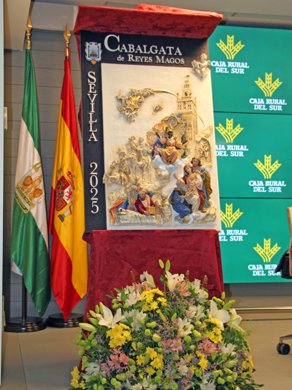 El Ateneo de Sevilla descubre el primer cartel escultórico de la Cabalgata de Reyes Magos 
