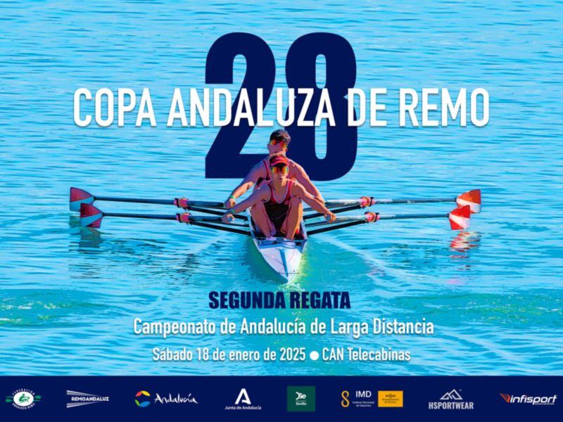 El Campeonato de Andalucía de larga distancia de remo, en la dársena del Guadalquivir