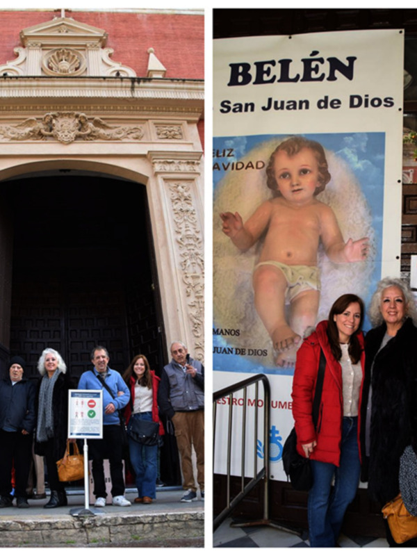 "La tradición de los belenes sevillanos cautiva a los miembros de FAISEM"
