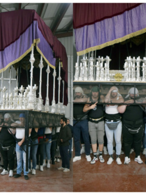  Fe, esfuerzo y tradición así se preparan los costaleros de Alcalá del Río