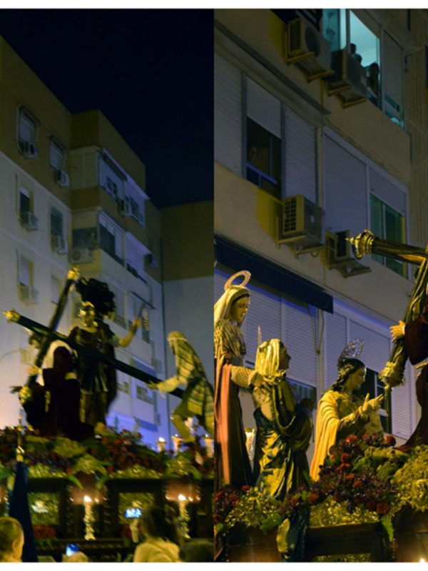 La procesión de Jesús de la Caridad en su Tercera Caída vuelve a emocionar a su barrio