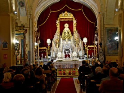 La Parroquia de Nuestra Señora de la Asunción acoge los cultos a la Virgen de la Soledad en Alcalá del Río