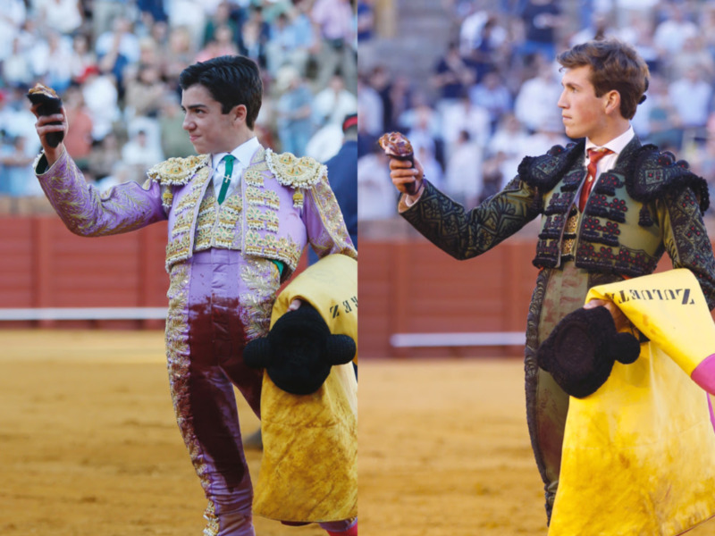 Marco Pérez corta dos orejas y Zulueta, una en el mano a mano de Sevilla